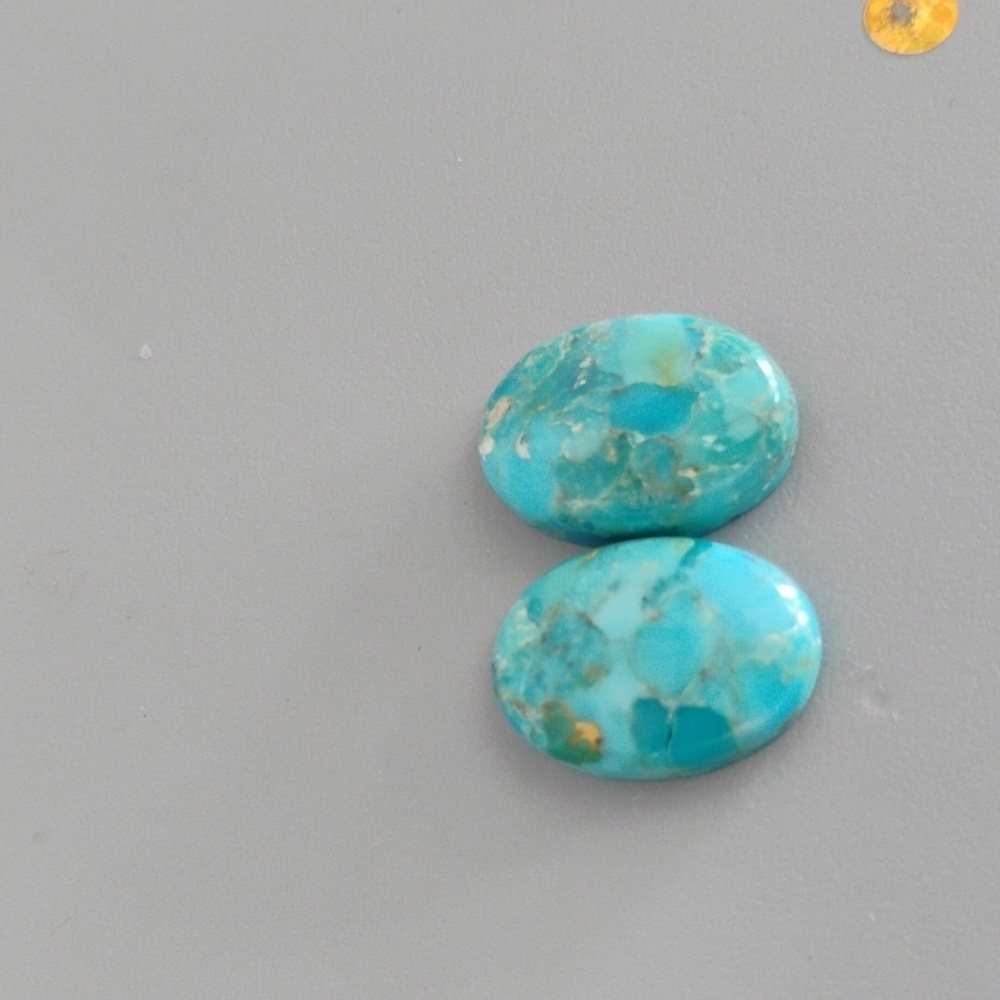 Kingman Turquoise Oval Gemstones - Picture 8 of 8